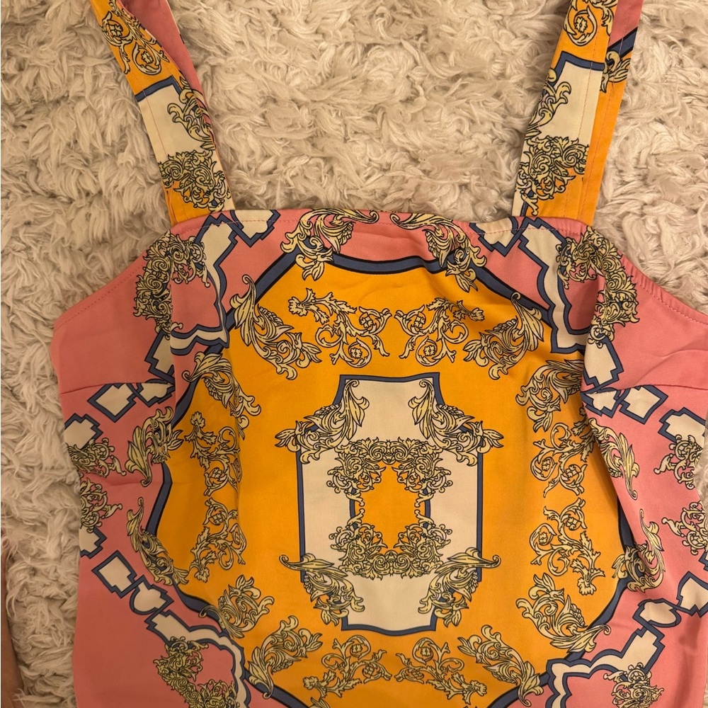 NWOT Rachel Zoe Pink and Orange Geometric two piece set - Picture 12 of 16